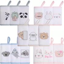 Kit 3 Babete Paninho De Boca C Prendedor De Chupeta 40x40 Cm Kit 3 Babete Paninho De Boca C Prendedor De Chupeta 40x40 Cm