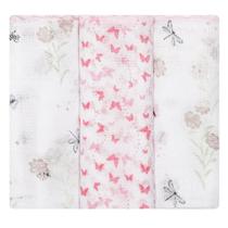 Kit 3 Babete Papizinha Estampada Feminina 32x32cm Absorvente para Bebê Enxoval Kit 3 Babete Papizinha Estampada Feminina 32x32cm Absorvente para Bebê Enxoval