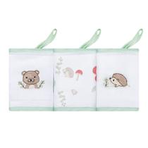 Kit 3 Babetes Papi 32x32cm com Prendedor Floresta