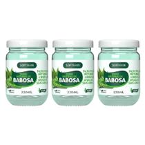 Kit 3 Babosa para o Cabelo Hidratação Sumo Natural Polpa Anti Queda 220ml Soft Hair Kit 3 Babosa para o Cabelo Hidratação Sumo Natural Polpa Anti Queda 220ml Soft Hair