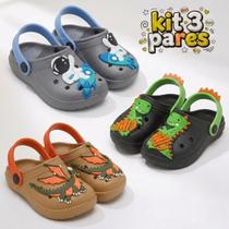 Kit 3 Babuche Infantil Temático Kimimo Menino