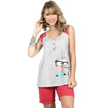 Kit 3 Baby Doll Amamentação Vekyo Modas Pijama Feminino Gestante Pós Parto Roupa de Dormir Kit 3 Baby Doll Amamentação Vekyo Modas Pijama Feminino Gestante Pós Parto Roupa de Dormir