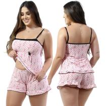 Kit 3 baby doll babadinho liganete estampas diversas roupa de dormir