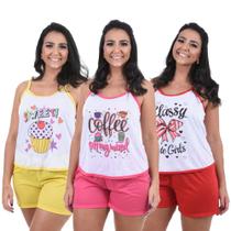 Kit 3 Baby Doll Feminino Pijama Curto Cores Sortidas Atacado Revenda Sacoleira Kit 3 Baby Doll Feminino Pijama Curto Cores Sortidas Atacado Revenda Sacoleira