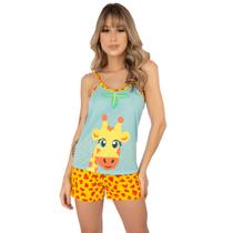 Kit 3 Baby Doll Malha Alcinha Estampa Girafa e Shortinho Curto Kit 3 Baby Doll Malha Alcinha Estampa Girafa e Shortinho Curto