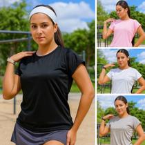 Kit 3 Baby Look Feminina Dry Fit Academia Fitness Corrida