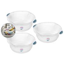 Kit 3 Bacia Plástica Transparente Multiuso 14l Hydrus Sanremo Kit 3 Bacia Plástica Transparente Multiuso 14l Hydrus Sanremo