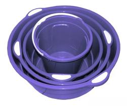 Kit 3 Bacias 35, 25, 15L + Balde 10 Litros - Azul Kit 3 Bacias 35, 25, 15L + Balde 10 Litros - Azul
