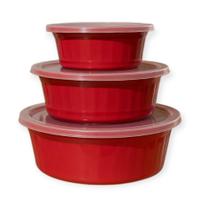 Kit 3 Bacias Plásticas Canelada C/tampa color Cozinha Casa Kit 3 Bacias Plásticas Canelada C/tampa color Cozinha Casa