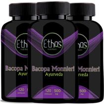 Kit 3 Bacopa Monnieri 500mg 120 Capsulas Ethos Nutrition Kit 3 Bacopa Monnieri 500mg 120 Capsulas Ethos Nutrition