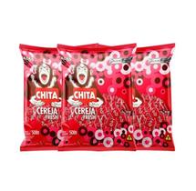 Kit 3 Bala Chita Cereja, Original e Mastigável - Cory - 500 g