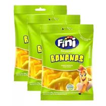 Kit 3 Bala de Gelatina Fini Bananas 80g
