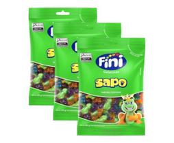 Kit 3 Bala de Gelatina Fini Sapo Sabores Sortidos 80g Kit 3 Bala de Gelatina Fini Sapo Sabores Sortidos 80g