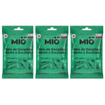 Kit 3 Bala de Gengibre Menta e Eucalipto Mió 40g
