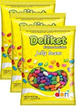 kit 3 Bala Dori Deliket Frutas Sortida Jelly Beans 700g