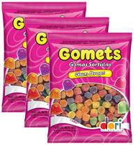 kit 3 Bala Dori Gomets Sino Gomas Sortidas Gum Drops 500g