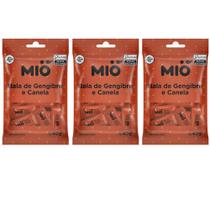 Kit 3 Bala Gengibre e Canela Mió 40g