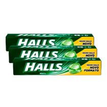 Kit 3 Bala Halls Menta 28g Kit 3 Bala Halls Menta 28g