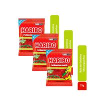 Kit 3 Bala Haribo Moranguinhos 75g Kit 3 Bala Haribo Moranguinhos 75g