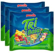 Kit 3 Bala Recheada Peccin Tribala Sabor 2 Frutas Saco 500G Kit 3 Bala Recheada Peccin Tribala Sabor 2 Frutas Saco 500G