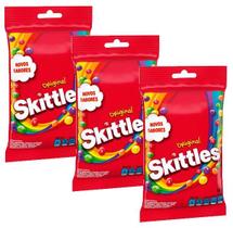 kit 3 BALA SKITTLES FRUITS - SABOR ORIGINAL 95G