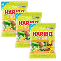 Kit 3 Balas de Gelatina Haribo Frutas Mix 80g