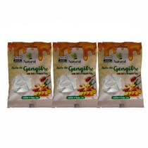 Kit 3 balas de gengibre mel e propolis verde natural apicola