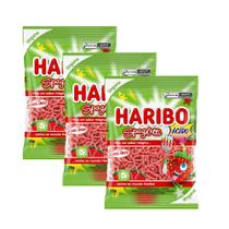 Kit 3 Balas Haribo Spaghetti Vegana Sabor Morango Ácido 75g Kit 3 Balas Haribo Spaghetti Vegana Sabor Morango Ácido 75g