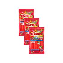 Kit 3 Balas Haribo Sticks Morango Ácido 70g Kit 3 Balas Haribo Sticks Morango Ácido 70g