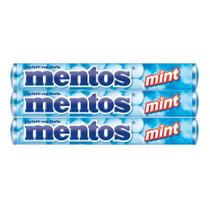 Kit 3 Balas Mastigáveis Mentos Mint 37,5g