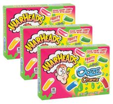 kit 3 BALAS WARHEADS THEATER BOX OOZE CHEWS - 99G