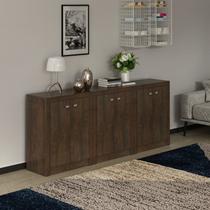 Kit 3 Balcões ME4103 com 6 Portas e Prateleira 74,5CMX180CM Marrom/Rustico Kit 3 Balcões ME4103 com 6 Portas e Prateleira 74,5CMX180CM Marrom/Rustico