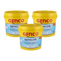Kit 3 Balde Genclor Granulado Estabilizado 7,5kg Genco Kit 3 Balde Genclor Granulado Estabilizado 7,5kg Genco