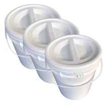 Kit 3 Baldes 12L - Tampa Rosca - INMETRO - Livre Bisfenol