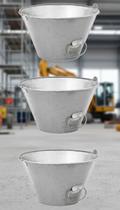 Kit 3 Baldes Metálicos Galvanizados 10 Litros