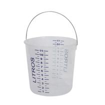 Kit 3 Baldes Plásticos Graduados 12l Com Alça De Ferro Kit 3 Baldes Plásticos Graduados 12l Com Alça De Ferro