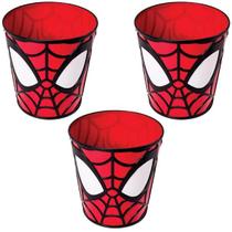 Kit 3 Baldes Potes De Pipoca 3d Homem Aranha Spiderman
