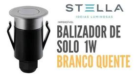 Kit 3 Balizador De Solo 1w Stella Branco Quente Sth7710/30