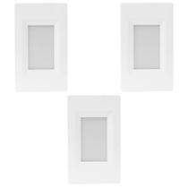 Kit 3 Balizador Embutir Led 4x2 Branco Frio 6500k 2w Escada