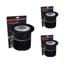 Kit 3 Balizador Solo Embutido Chão Led 5w Luz Quente Avant