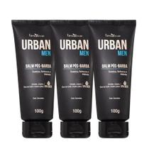 Kit 3 Balm Pós Barba Loção Creme Hidratante Facial IPA Beer 100g Urban Men Farmaervas