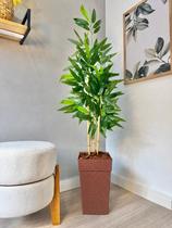 Kit 3 Bambu Planta Artificial com Vaso Casca de Pinus Decor -