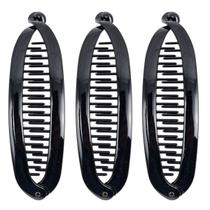 Kit 3 Bananas Presilhas Prendedor Liso Acessório Para Cabelo