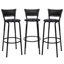 Kit 3 Banco cadeiras Banquetas Para Cozinha Gourmet Bancada Balcao Bar Gourmet Área de Lazer Itagold Kit 3 Banco cadeiras Banquetas Para Cozinha Gourmet Bancada Balcao Bar Gourmet Área de Lazer Itagold