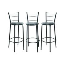 Kit 3 Bancos Banquetas Altas Para Área De Lazer Churrasco Kit 3 Bancos Banquetas Altas Para Área De Lazer Churrasco