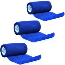 Kit 3 Bandagem Faixa Atadura Para Mãos E Pernas Enfaixar 10cm x 4,5m - Azul Kit 3 Bandagem Faixa Atadura Para Mãos E Pernas Enfaixar 10cm x 4,5m - Azul