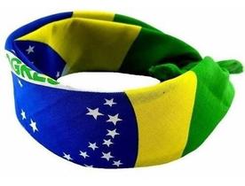 Kit 3 Bandanas Bandeira Do Brasil Versátil 55 Cm