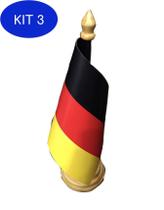 Kit 3 Bandeira De Mesa Da Alemanha