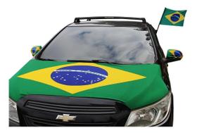 Kit 3 Bandeiras Brasil Copa Do Mundo 2022 Retrovisor Capô