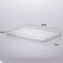 Kit 3 Bandeja Acrílico Organizador Maquiagem Lavabo Banheiro